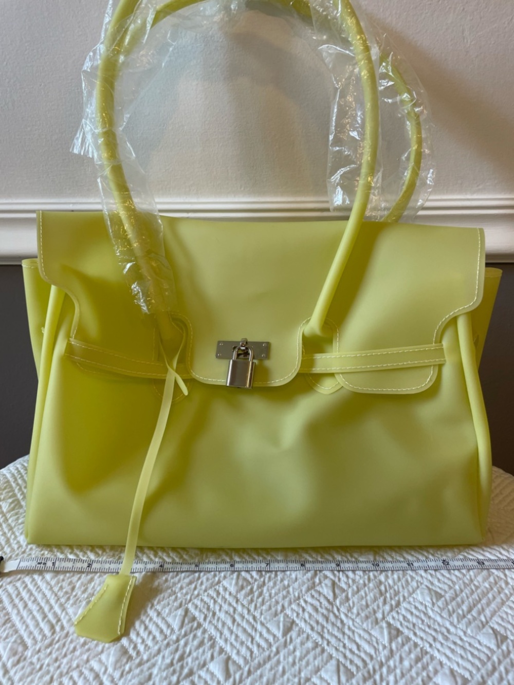 Jelly Firkin butter yellow medium size tote bag - Picture 2 of 16